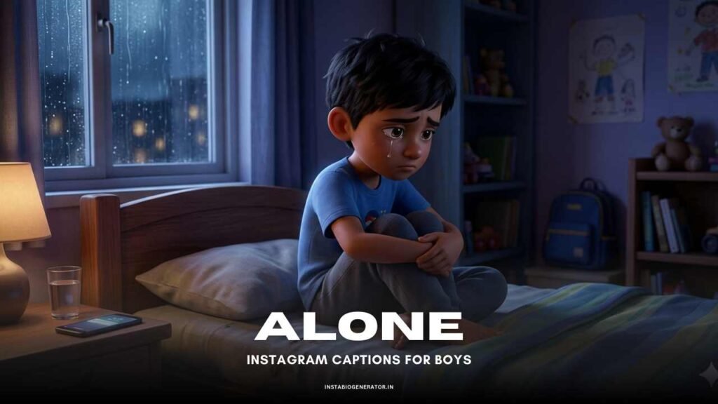 Alone Instagram captions for Boys